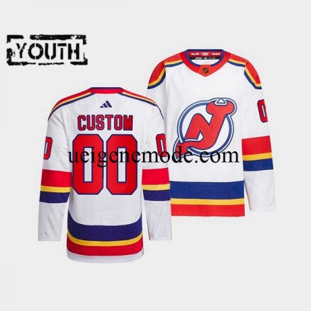 Kinder New Jersey Devils CUSTOM Eishockey Trikot Adidas 2022-2023 Reverse Retro Weiß Authentic